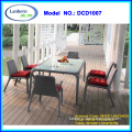 PE rattan dining table 6PCS Chairs set garden outdoor furniture DCD1007